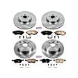 2018 Subaru Forester - Front and Rear Brake Disc and Pad Kit, Natural Finish, Plain Surface, 5 Lugs, 278 mm, Ceramic, 2.0L 4Cyl, Z17 OE Replacement