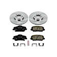 KOE6935 Front Brake Disc and Pad Kit, Natural Finish, Plain Surface, 5 Lugs, 300 mm, Ceramic, Z17 OE Replacement