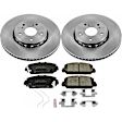 KOE6940 Front Brake Disc and Pad Kit, Plain Surface 5 Lugs 312 mm Ceramic OE Replacement