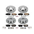 4-Wheel Set Power Stop&reg; KOE6942 Front and Rear OE Stock Replacement Low-Dust Ceramic Brake Pad and Rotor Kit