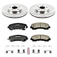 KOE6944 Front Brake Disc and Pad Kit, Natural Finish, Plain Surface, 5 Lugs, 319.8 mm, Ceramic, OE Replacement