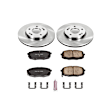 KOE6946 Front Brake Disc and Pad Kit, Natural Finish, Plain Surface, 5 Lugs, 280 mm, Ceramic, OE Replacement