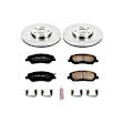 KOE6951 Front Brake Disc and Pad Kit, Natural Finish, Plain Surface, 5 Lugs, 320 mm, Ceramic, Z17 OE Replacement