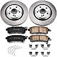 KOE6959 Front Brake Disc and Pad Kit, Natural Finish, Plain Surface, 5 Lugs, 320 mm, Ceramic, Z17 OE Replacement