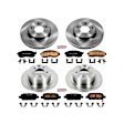 4-Wheel Set Power Stop&reg; KOE6960 Front and Rear OE Stock Replacement Low-Dust Ceramic Brake Pad and Rotor Kit