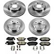 4-Wheel Set Power Stop&reg; KOE6966 Front and Rear OE Stock Replacement Low-Dust Ceramic Brake Pad and Rotor Kit
