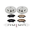 2003 Honda Civic - Front Brake Disc and Pad Kit, Natural Finish, Plain Surface, 4 Lugs, 262 mm, Ceramic, FULL HYBRID EV-GAS (FHEV), 1.3L 4Cyl, Z17 OE Replacement