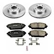 KOE6974 Front Brake Disc and Pad Kit, Natural Finish, Plain Surface, 5 Lugs, 279.8 mm, Ceramic, Z17 OE Replacement