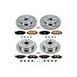 4-Wheel Set Power Stop&reg; KOE6988 Front and Rear OE Stock Replacement Low-Dust Ceramic Brake Pad and Rotor Kit