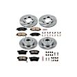 4-Wheel Set Power Stop&reg; KOE698 Front and Rear OE Stock Replacement Low-Dust Ceramic Brake Pad and Rotor Kit