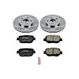 KOE6990 Front Brake Disc and Pad Kit, Natural Finish, Plain Surface, 5 Lugs, 296 mm, Ceramic, Z17 OE Replacement