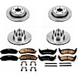 4-Wheel Set Power Stop&reg; KOE7003 Front and Rear OE Stock Replacement Low-Dust Ceramic Brake Pad and Rotor Kit