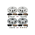 4-Wheel Set Power Stop&reg; KOE700 Front and Rear OE Stock Replacement Low-Dust Ceramic Brake Pad and Rotor Kit