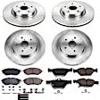 2015 Subaru Outback - Front and Rear Brake Disc and Pad Kit, Natural Finish, Plain Surface, 5 Lugs, 299.7 mm, Ceramic, Z17 OE Replacement