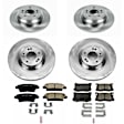 4-Wheel Set Power Stop&reg; KOE7029 Front and Rear OE Stock Replacement Low-Dust Ceramic Brake Pad and Rotor Kit