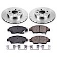 KOE7032 Front Brake Disc and Pad Kit, Plain Surface 4 Lugs 261.6 mm Ceramic OE Replacement
