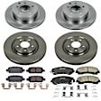4-Wheel Set Power Stop&reg; KOE7033 Front and Rear OE Stock Replacement Low-Dust Ceramic Brake Pad and Rotor Kit