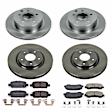 2016 Nissan Rogue - Front and Rear Brake Disc and Pad Kit, Natural Finish, Plain Surface, 5 Lugs, 291.9 mm, Ceramic, With 2 Rows of Seats, 2.5L 4Cyl, Z17 OE Replacement
