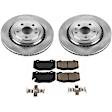 KOE7045 Rear Brake Disc and Pad Kit, Natural Finish, Plain Surface, 5 Lugs, 339 mm, Ceramic, Z17 OE Replacement
