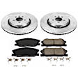 2019 Dodge Charger - Front Brake Disc and Pad Kit, Natural Finish, Plain Surface, 5 Lugs, 370 mm, Ceramic, 3.6L 6Cyl, Z17 OE Replacement