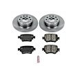 KOE7053 Rear Brake Disc and Pad Kit, Natural Finish, Plain Surface, 5 Lugs, 272 mm, Ceramic, Z17 OE Replacement