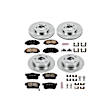 4-Wheel Set Power Stop&reg; KOE707 Front and Rear OE Stock Replacement Low-Dust Ceramic Brake Pad and Rotor Kit