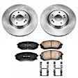 KOE7083 Front Brake Disc and Pad Kit, Plain Surface 5 Lugs 320 mm Ceramic OE Replacement