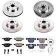 4-Wheel Set Power Stop&reg; KOE7098 Front and Rear OE Stock Replacement Low-Dust Ceramic Brake Pad and Rotor Kit