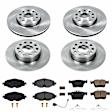 4-Wheel Set Power Stop&reg; KOE7111 Front and Rear OE Stock Replacement Low-Dust Ceramic Brake Pad and Rotor Kit