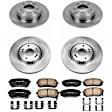 4-Wheel Set Power Stop&reg; KOE7113 Front and Rear OE Stock Replacement Low-Dust Ceramic Brake Pad and Rotor Kit