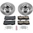 KOE7126 Front Brake Disc and Pad Kit, Natural Finish, Plain Surface, 6 Lugs, 310 mm, Ceramic, Z17 OE Replacement