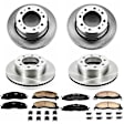 4-Wheel Set Power Stop&reg; KOE7141 Front and Rear OE Stock Replacement Low-Dust Ceramic Brake Pad and Rotor Kit