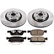 KOE7143 Front Brake Disc and Pad Kit, Plain Surface 5 Lugs 345 mm Ceramic OE Replacement