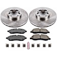 KOE7148 Front Brake Disc and Pad Kit, Natural Finish, Plain Surface, 5 Lugs, 308 mm, Ceramic, Z17 OE Replacement
