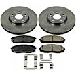 2018 Kia Sedona - Front Brake Disc and Pad Kit, Natural Finish, Plain Surface, 5 Lugs, 320 mm, Ceramic, 3.3L 6Cyl, OE Replacement