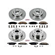 2015 Chevrolet Tahoe - Front and Rear Brake Disc and Pad Kit, Plain Surface, 6 Lugs, 330 mm, Ceramic, 5.3L 8Cyl, Z17 OE Replacement