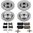 4-Wheel Set Power Stop&reg; KOE7226 Front and Rear OE Stock Replacement Low-Dust Ceramic Brake Pad and Rotor Kit