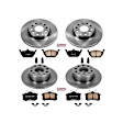 2014 Volkswagen Jetta - Front and Rear Brake Disc and Pad Kit, Plain Surface, 5 Lugs, 254.7 mm, Ceramic, 2.0L 4Cyl, Z17 OE Replacement