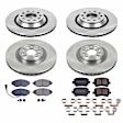4-Wheel Set Power Stop&reg; KOE7254 Front and Rear OE Stock Replacement Low-Dust Ceramic Brake Pad and Rotor Kit