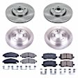 4-Wheel Set Power Stop&reg; KOE7282 Front and Rear OE Stock Replacement Low-Dust Ceramic Brake Pad and Rotor Kit