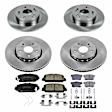 4-Wheel Set Power Stop&reg; KOE7283 Front and Rear OE Stock Replacement Low-Dust Ceramic Brake Pad and Rotor Kit