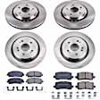 4-Wheel Set Power Stop&reg; KOE7284 Front and Rear OE Stock Replacement Low-Dust Ceramic Brake Pad and Rotor Kit