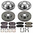 2017 Kia Sedona - Front and Rear Brake Disc and Pad Kit, Plain Surface, 5 Lugs, 320 mm, Ceramic, 3.3L 6Cyl, Z17 OE Replacement