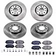 4-Wheel Set Power Stop&reg; KOE7288 Front and Rear OE Stock Replacement Low-Dust Ceramic Brake Pad and Rotor Kit