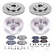 4-Wheel Set Power Stop&reg; KOE7296 Front and Rear OE Stock Replacement Low-Dust Ceramic Brake Pad and Rotor Kit