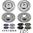 2018 Jeep Renegade - Front and Rear Brake Disc and Pad Kit, Natural Finish, Plain Surface, 5 Lugs, 278 mm, Ceramic, 2.4L 4Cyl, OE Replacement