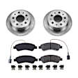 KOE7310 Rear OE Stock Replacement Low-Dust Ceramic Brake Pad and Rotor Kit, With Solid Rear Rotor