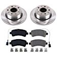KOE7314 Rear Brake Disc and Pad Kit, Natural Finish, Plain Surface, 5 Lugs, 300 mm, Ceramic, Z17 OE Replacement