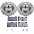 2016 Ford Focus - Front Brake Disc and Pad Kit, Plain Surface, 5 Lugs, 350.5 mm, Ceramic, 2.3L 4Cyl, Z17 OE Replacement