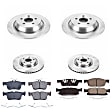 4-Wheel Set Power Stop&reg; KOE7322 Front and Rear OE Stock Replacement Low-Dust Ceramic Brake Pad and Rotor Kit